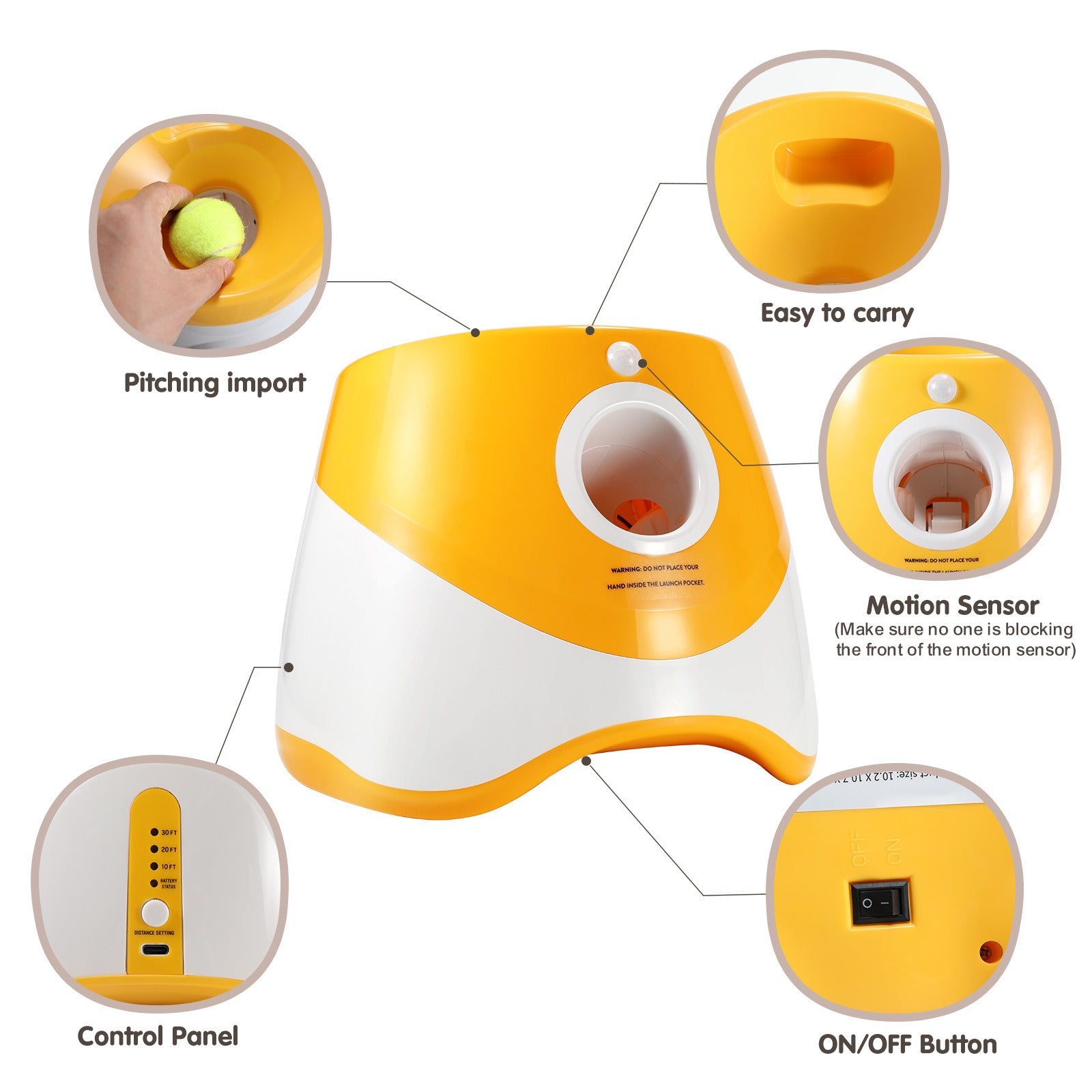 Automatic Dog Ball Launcher with Tennis Balls
