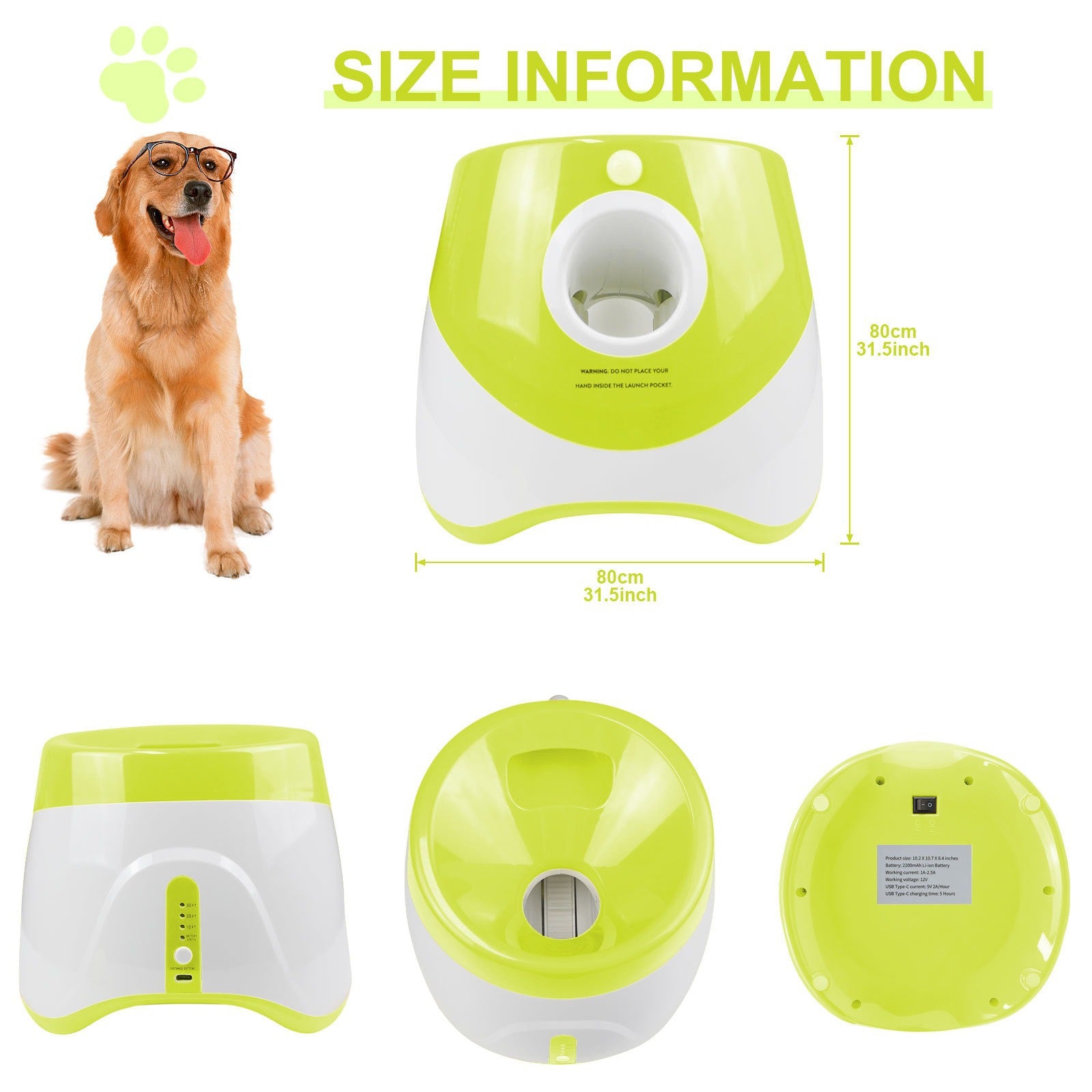 Automatic Dog Ball Launcher with Tennis Balls
